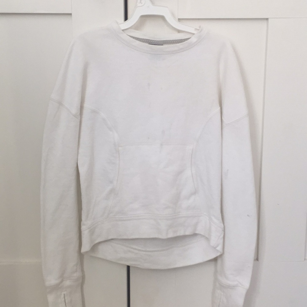 white Jansport pullover